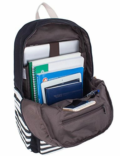 Leaper Thickened Canvas School Backpack Laptop Bag Shoulder Handbag Black1 7 Leaper Thickened Canvas School Backpack Laptop Bag Shoulder Handbag Black1 - Image 7