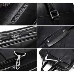 BOSTANTEN Leather Briefcase Messenger Business Bags 15.6 Inch Laptop Handbag For Men Black -Cole Haan Shop 51BjPuNB3bL