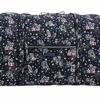 Vera Bradley Iconic Large Travel Duffel In Holiday Owls, Signature Cotton