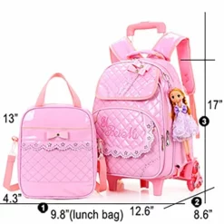 Meetbelify Rolling Backpacks For Girls School Bags Trolley Handbag With Lunch Bag Style B-Pink -Cole Haan Shop 51CV3e7EUrL d06cccbb cbee 4eb3 bc58 8899bbea6392