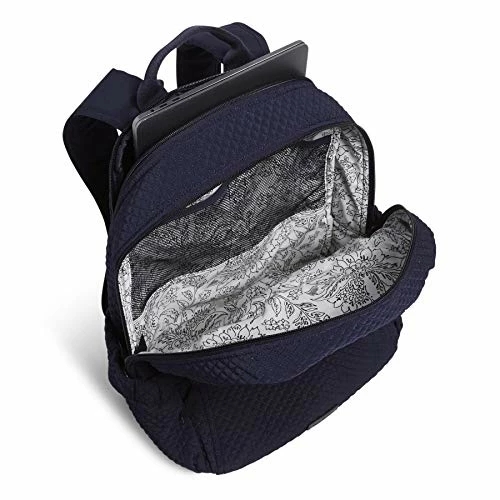 Vera Bradley Women's Microfiber Campus Backpack, Classic Navy, One Size 5 Vera Bradley Women's Microfiber Campus Backpack, Classic Navy, One Size - Image 5
