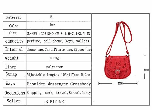 Bibitime Back To School Hollow Out Casual Women Shoulder Crossbody Messenger Bag (Lhw:7.87 7.09 4 Bibitime Back To School Hollow Out Casual Women Shoulder Crossbody Messenger Bag (Lhw:7.87 7.09 - Image 4