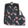 Unisex Lunch Bag And 15in Laptop Backpack Combination Pack, Bookbag Travel Bags, Cooler Dinner Bag Lunch Box Reusable Tote Shoulder Bags Rucksack Hand Drawn Axolotl Sea Weed