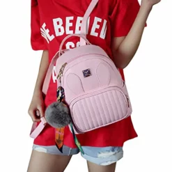 ABage Women's Leather Backpack Purse College School Travel Casual Daypack Handbag, Pink 10 ABage Women's Leather Backpack Purse College School Travel Casual Daypack Handbag, Pink -Cole Haan Shop 51G9N4SZTJL