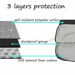 MOSISO Laptop Sleeve Briefcase Handbag Compatible 15-15.6 Inch MacBook Pro, Notebook Computer, Polyester Multifunctional Carrying Case Protective Bag Cover, Black -Cole Haan Shop 51H2Ofju0mL