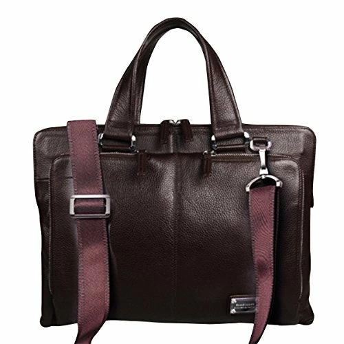ABage Men's Genuine Leather Business Case Briefcase Portfolio Tote Handbag Coffee 3 ABage Men's Genuine Leather Business Case Briefcase Portfolio Tote Handbag Coffee - Image 3