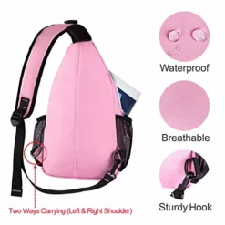 MOSISO Sling Backpack, Multipurpose Crossbody Shoulder Bag Travel Hiking Daypack, Light Pink -Cole Haan Shop 51I BoEW0ML