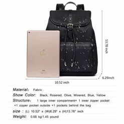 Bostanten Waterproof Backpack Purse Laptop Travel Backpacks School Nylon Bag For Women Black -Cole Haan Shop 51J1SpaPhiL