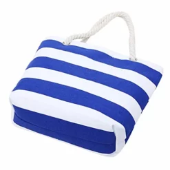 ABage Women's Striped Beach Tote Canvas Travel Handbag Purse Shopper Shoulder Bag, Blue 8 ABage Women's Striped Beach Tote Canvas Travel Handbag Purse Shopper Shoulder Bag, Blue -Cole Haan Shop 51K7lHftZQL