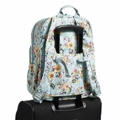 Vera Bradley Cotton XL Campus Backpack, Floating Garden -Cole Haan Shop 51LXi6Gb5bL