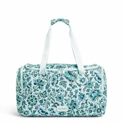 Vera Bradley Women's Recycled Lighten Up ReActive Small Gym Travel Bag, Cloud Floral, One Size