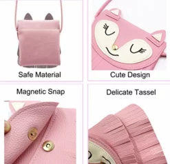 ZGMYC Fox Tassel Shoulder Bag Small Coin Purse Crossbody Satchel For Kids Girls, Large Pink (5.9 X 5.9in) -Cole Haan Shop 51MuDzlsKOL