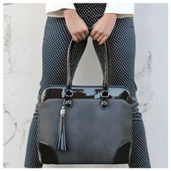 BFB Laptop Totes For Women – 13 Inch Laptop Shoulder Bag – Designer Handmade Handbag - Quality That’s Made To Last – Charcoal Gray -Cole Haan Shop 51Nio6ZN6rL