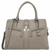 Banuce Gray Real Leather Handbags For Women Business Work Briefcase Shoulder Messenger Bag For