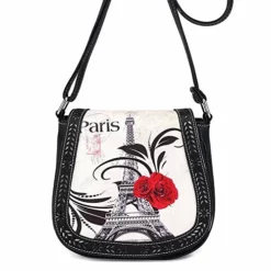 Bibitime Hollow Leaves Paris Tower Flower Print Beach Shoulder Crossbody Messenger Bag Cross Body -Cole Haan Shop 51PToCxt aL