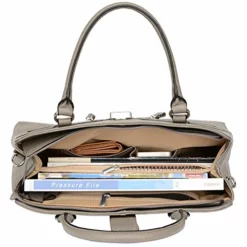 Banuce Gray Real Leather Handbags For Women Business Work Briefcase Shoulder Messenger Bag For -Cole Haan Shop 51Q1szFnVwL