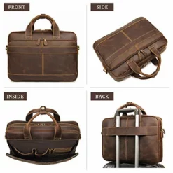 Augus Leather Messenger Bag For Men Vintage Travel Backpack 15.6 Inch Laptop Briefcase Shoulder Bags With YKK Metal Zipper -Cole Haan Shop 51Q5VQXxRVL