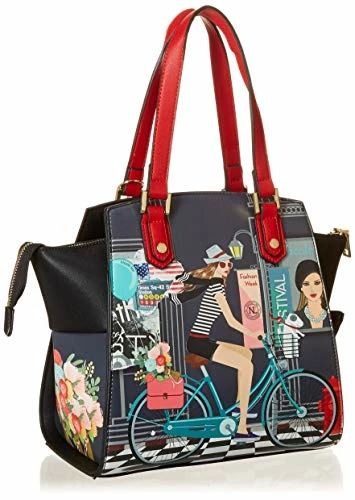 Nicole Lee Women's Multi-Functional Gray Lunch Handbag, Insulated Compartment Casual Daypack, Bike Tour, One Size 2 Nicole Lee Women's Multi-Functional Gray Lunch Handbag, Insulated Compartment Casual Daypack, Bike Tour, One Size - Image 2