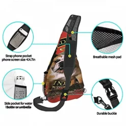 WONDERTIFY Bulldog Travel Hiking Chest Bag Daypack United States Semper Fidelis Crossbody Sling Backpack Casual Shoulder Rucksack Red 9.8X15.3X3.9In -Cole Haan Shop 51RBBC9boZS