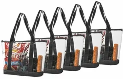 Cole Haan Shop 22 5 Large Clear Vinyl Tote Bags Stadium Approved Shoulder Handbag Shopping Work