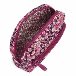 Vera Bradley Women's Cotton Mini Cosmetic Makeup Organizer Bag, Raspberry Medallion, One Size -Cole Haan Shop 51T7GU25zrL