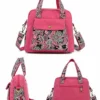 BIBITIME Bohemian Crossbody Bag For Women Handbag Floral Tote Hobo Shoulder Bag Messenger Bag Cross