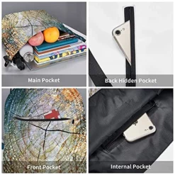 Drawstring Sports Backpack,Double Exposure Of Trees At Woods And Cut Tre,Travel Strap Pack Rucksack Shoulder Bags Gym Sackpack Casual Running Daypack For Men Women Teens 13.7"X17" -Cole Haan Shop 51UNS0RbMiL