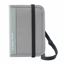 Passport Wallet Holder For Men&Women,RFID Blocking Travel Waterproof Zipper Credit Card Money Storage Bag Multifunctional Family Cellphone Boarding Passes Organizer With Crossbody Belt (Gray)