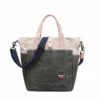 Men's Handbag, Oil Wax Canvas Bag, Simple Waterproof Bag, Casual Retro, Size: 28 34 18cm, Beige