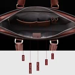 Bostanten Leather Lawyers Briefcase Shoulder Laptop Business Slim Bags For Men & Women Black -Cole Haan Shop 51W 2BX7G29WL