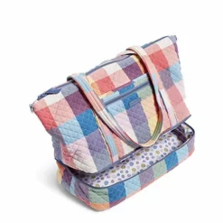 Vera Bradley Cotton Deluxe Tote Travel Bag, Tropics Plaid -Cole Haan Shop 51WgED xxrL