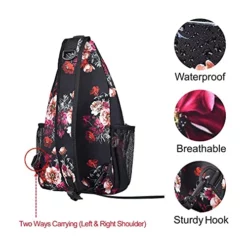 MOSISO Sling Backpack,Travel Hiking Daypack Cottonrose Crossbody Shoulder Bag, Black -Cole Haan Shop 51YS33jWQKL
