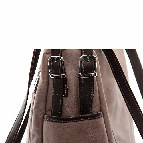 Piel Leather Top-Zip Handbag/Shoulder Bag, Toffee 4 Piel Leather Top-Zip Handbag/Shoulder Bag, Toffee - Image 4