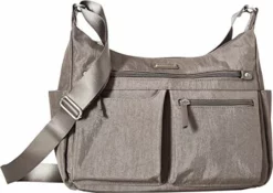 Baggallini Anywhere Large Hobo With Rfid Phone Wristlet (Sterling Shimmer)