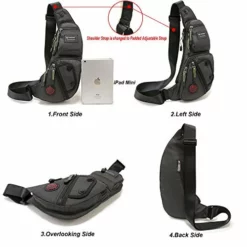 Nicgid Sling Bag Chest Shoulder Backpack Fanny Pack Crossbody Bags For Men(Black) -Cole Haan Shop 51c961kHV L