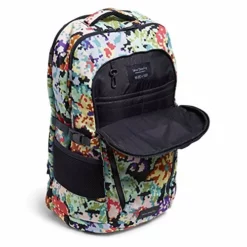 Vera Bradley Recycled Lighten Up Reactive Lay Flat Travel Backpack, Happy Blooms Cross-Stitch -Cole Haan Shop 51dC0swKlVL