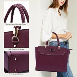 Laptop Tote Bag For Women,13-15.6 Inches Spacious Tablet Handbag Shoulder Bag For Laptop Computer Tablet(Darkpurple-N) -Cole Haan Shop 51gStvSHP3L