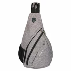 Freewander Nylon Sling Bag Shoulder Back Packs Crossbody Pack Chest Bags Black For Men (Gray)