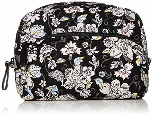 Vera Bradley Women's Cotton Medium Cosmetic Makeup Organizer Bag, Holland Garden, One Size 1 Vera Bradley Women's Cotton Medium Cosmetic Makeup Organizer Bag, Holland Garden, One Size