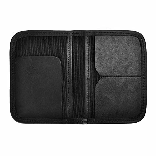 Zlyc Canvas Passport Wallet With Leather Trim (Black) 5 Zlyc Canvas Passport Wallet With Leather Trim (Black) - Image 5