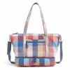 Vera Bradley Cotton Deluxe Tote Travel Bag, Tropics Plaid