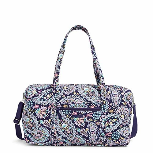 Vera Bradley Women's Cotton Lay Flat Travel Duffle Bag, French Paisley, One Size 1 Vera Bradley Women's Cotton Lay Flat Travel Duffle Bag, French Paisley, One Size