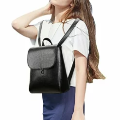 ABage Women's PU Leather Travel College Student Backpack Purse Handbag Bookbag School Bag, Black 16 ABage Women's PU Leather Travel College Student Backpack Purse Handbag Bookbag School Bag, Black -Cole Haan Shop 51lEX9H8VaL