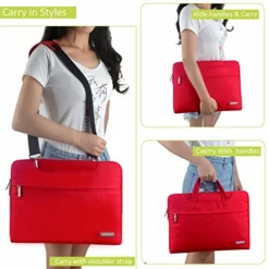 YOUPECK Water Repellent 11-11.6 Inch Laptop Shoulder Bag Compatible MacBook Air 11 12, Surface Pro, Sumsung Tab Polyester Protective Messenger Briefcase Men Women Carrying Handbag Sleeve Case, Red -Cole Haan Shop 51lbqLCixzL