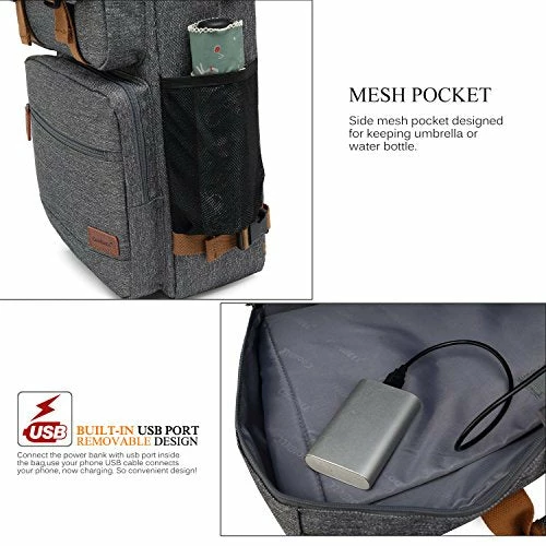 CoolBELL Convertible Briefcase Backpack Messenger Bag Shoulder Bag Laptop Case Business Briefcase Travel Rucksack Multi-Functional Handbag Fits 17.3 Inch Laptop For Men/Women (Grey) 7 CoolBELL Convertible Briefcase Backpack Messenger Bag Shoulder Bag Laptop Case Business Briefcase Travel Rucksack Multi-Functional Handbag Fits 17.3 Inch Laptop For Men/Women (Grey) - Image 7