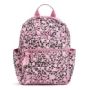 Vera Bradley Womens Cotton Small Backpack Bookbag, Love You Lots - Recycled Cotton, One Size US