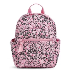 Vera Bradley Womens Cotton Small Backpack Bookbag, Love You Lots - Recycled Cotton, One Size US