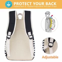 Leaper Thickened Canvas School Backpack Laptop Bag Shoulder Handbag Black1 11 Leaper Thickened Canvas School Backpack Laptop Bag Shoulder Handbag Black1 -Cole Haan Shop 51p1HvSr 2BiL