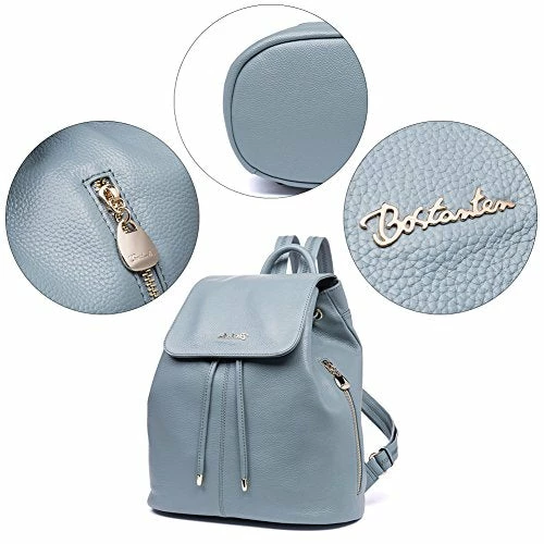 Bostanten Women'S Leather Backpack Purse Travel School Bag Casual Mini Daypack Newblue 4 Bostanten Women'S Leather Backpack Purse Travel School Bag Casual Mini Daypack Newblue - Image 4