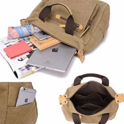 Gashen Canvas Handbag Casual Messenger Bag Shoulder Bag Travel Organizer Bag Multi-pocket Purse For -Cole Haan Shop 51rco CqJsL